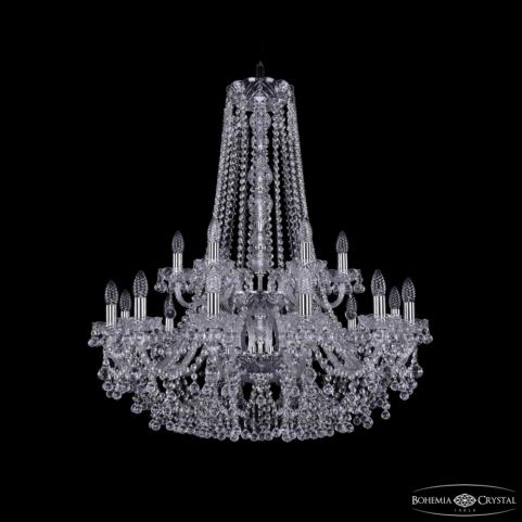 Люстра Bohemia Ivele Crystal 1409/12+6/300/h-94/2d Ni
