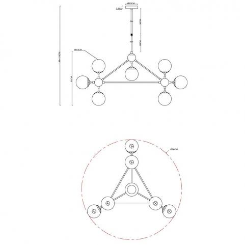 Светильник подвесной Arte Lamp Bolla A1664SP-10BK
