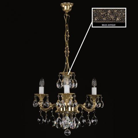 Люстра Art Glass JARMILA III. BRASS ANTIQUE CE
