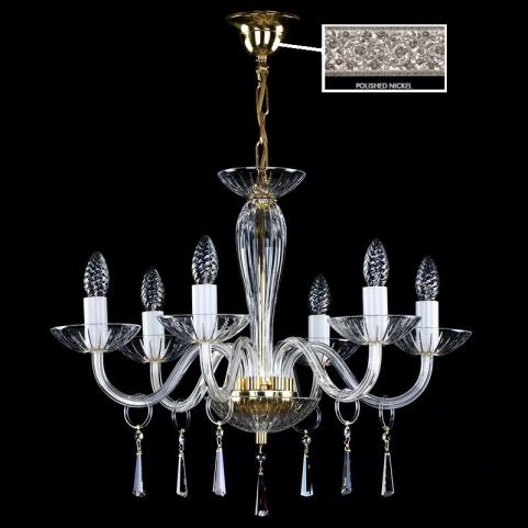 Люстра Art Glass STEFANIE VIII. SWAROVSKI ELEMENTS NICKEL