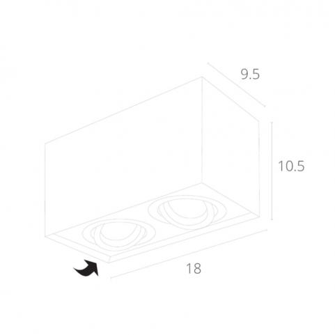 Накладной светильник Arte Lamp Factor   A5544PL-2WH