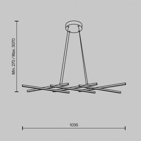 Подвесной светильник Maytoni Halo MOD244PL-L50BK