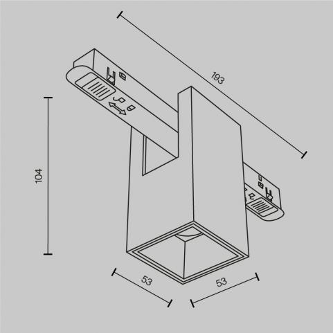 Трековый светильник Maytoni Technical Exility 3000K  Alfa TR121-2-7W3K-BS