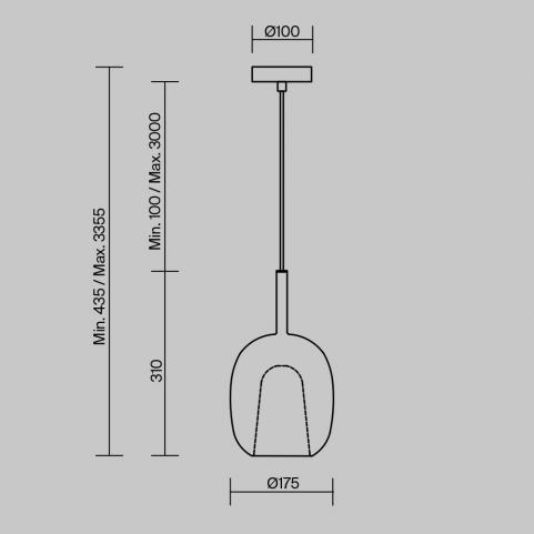 Подвесной светильник Maytoni  Duality MOD271PL-01W1