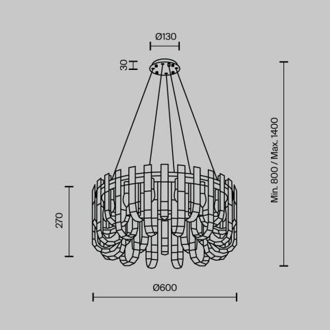 Люстра Modelux  ML.6621.14 BS-SM